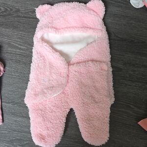 Adorable Pink Baby Fleece Onesie